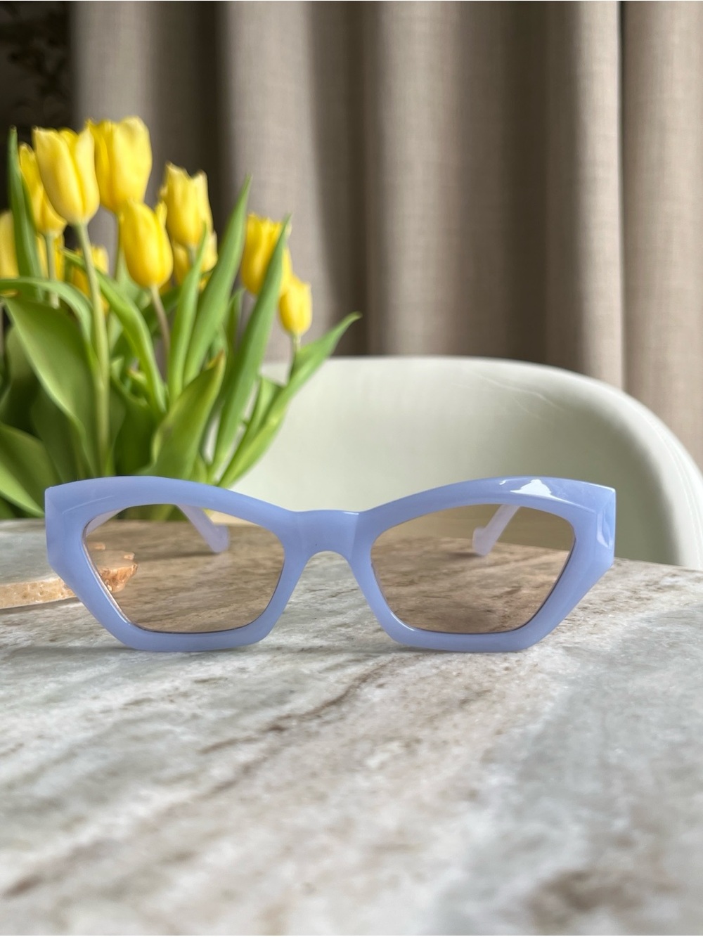 Lavender Cat-Eye Geometric Sunglasses Frames